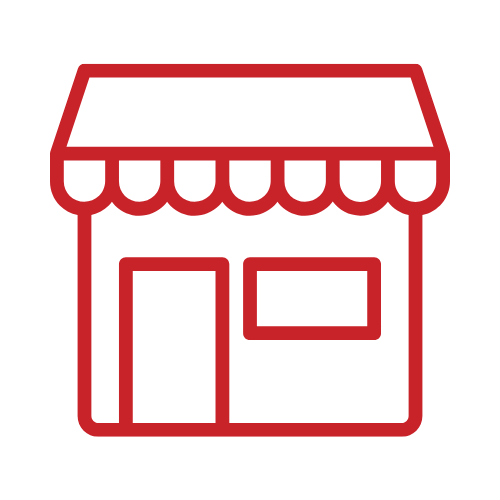 Shopping bag icon indicating polished concrete in stores
