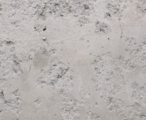 Concrete that's been affected by vapour transmissions
