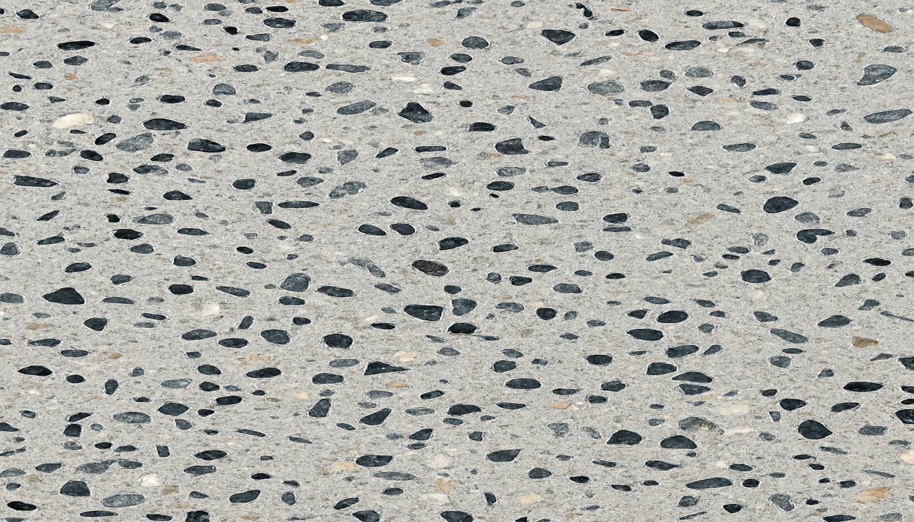 Polished concrete with full aggregate exposure, displaying visible stones for a bold, terrazzo-like pattern
